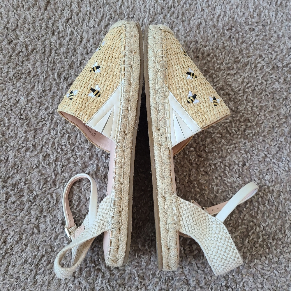 Kate Spade Bonnie Bee Straw Flats Size 8 - Picture 7 of 9
